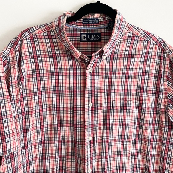 Chaps Sun Drenched Poplin Men’s 100% Cotton Button Down Shirt, Size XL - Picture 2 of 6